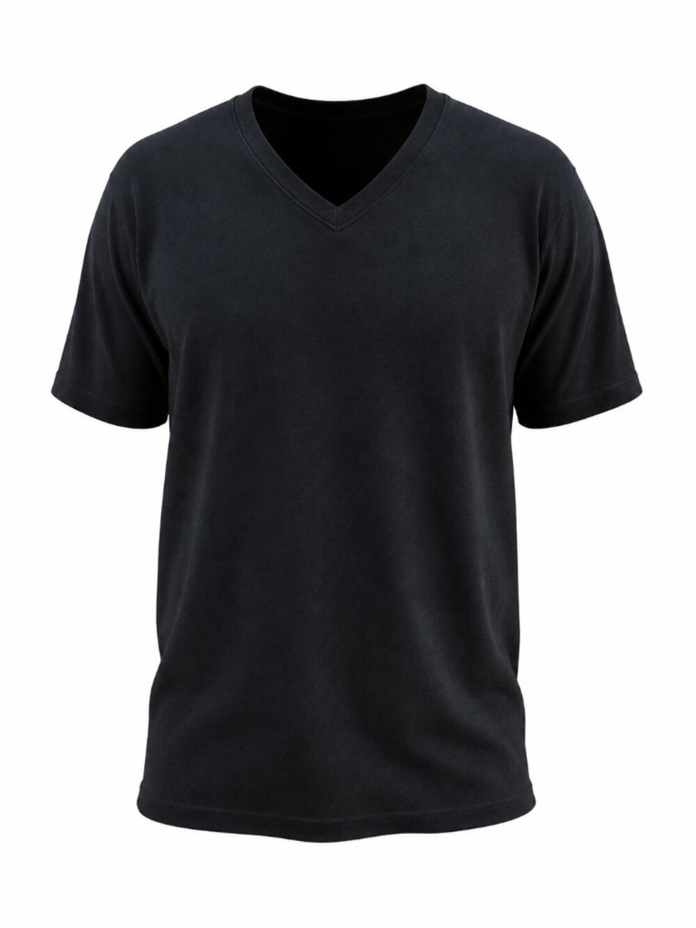 Saks Fifth Ave Black T-Shirt XL Short Sleeve V Neck soft knit womens top